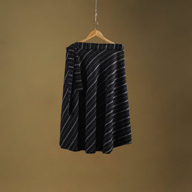Jacquard weave cotton wrap around skirt 31 - handcrafted