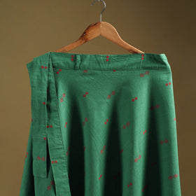 Jacquard weave cotton wrap around skirt 32 - handcrafted
