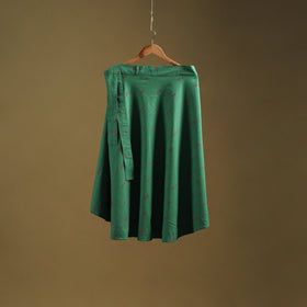 Jacquard weave cotton wrap around skirt 32 - handcrafted