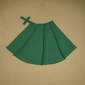 Jacquard weave cotton wrap around skirt 32 - handcrafted