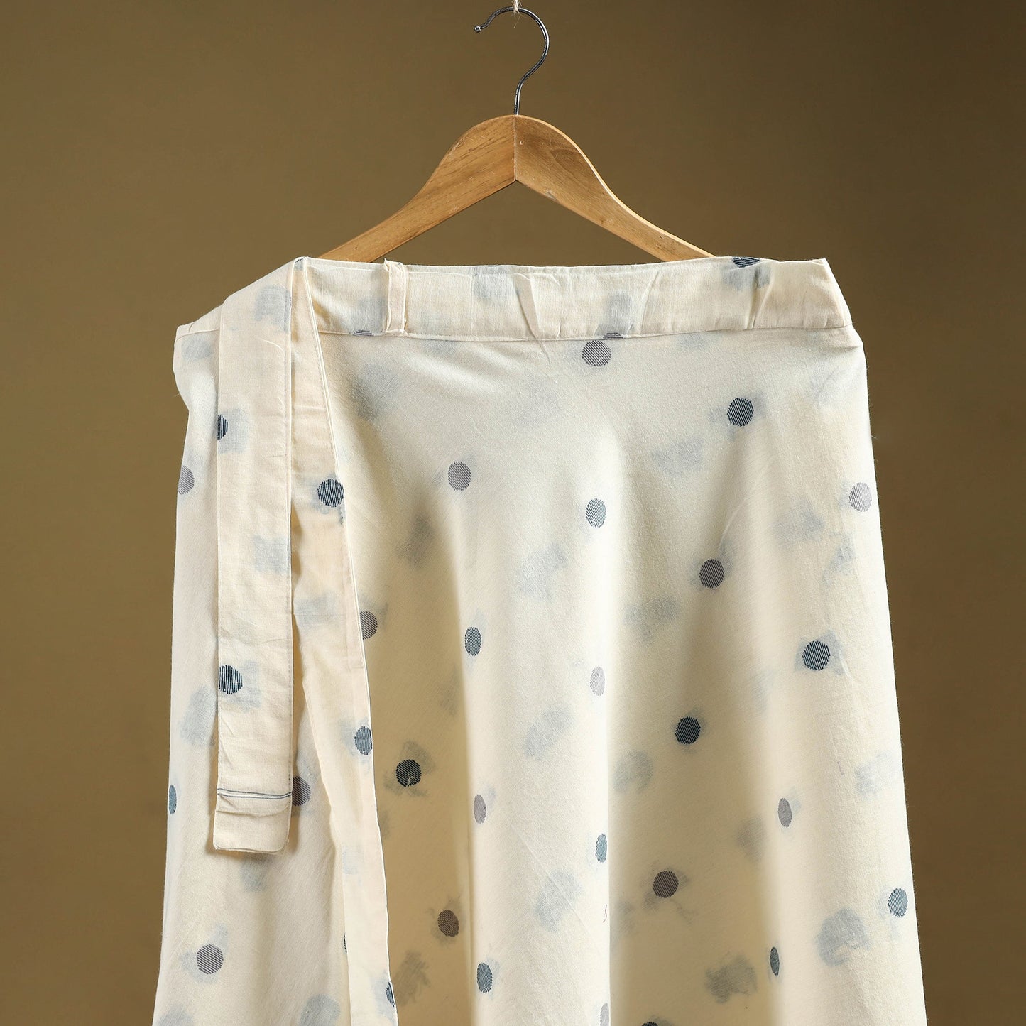 Jacquard weave cotton wrap around skirt 33 - handcrafted