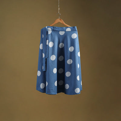 Jacquard weave cotton wrap around skirt 34 - handcrafted