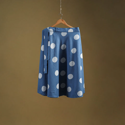 Jacquard weave cotton wrap around skirt 34 - handcrafted