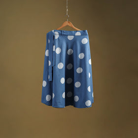 Jacquard weave cotton wrap around skirt 34 - handcrafted