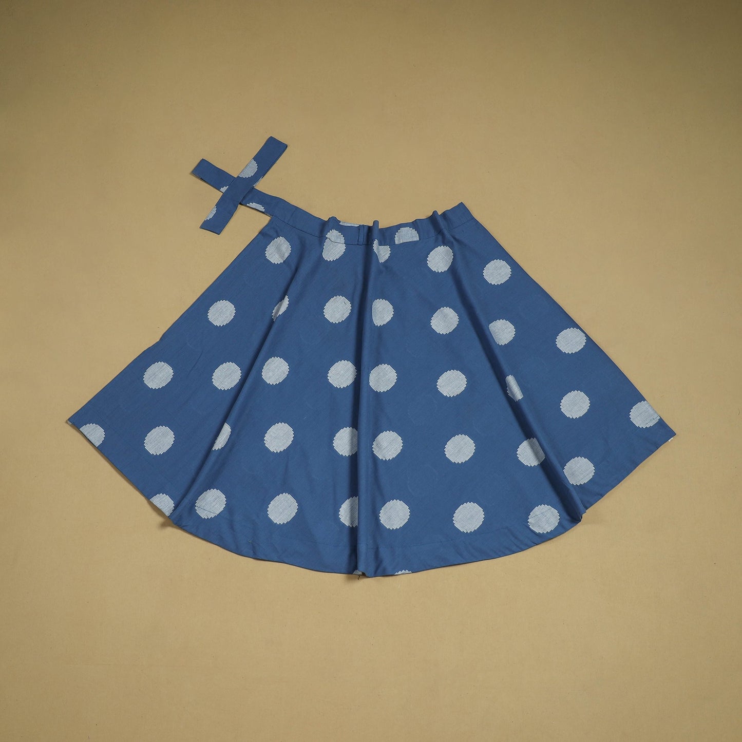 Jacquard weave cotton wrap around skirt 34 - handcrafted