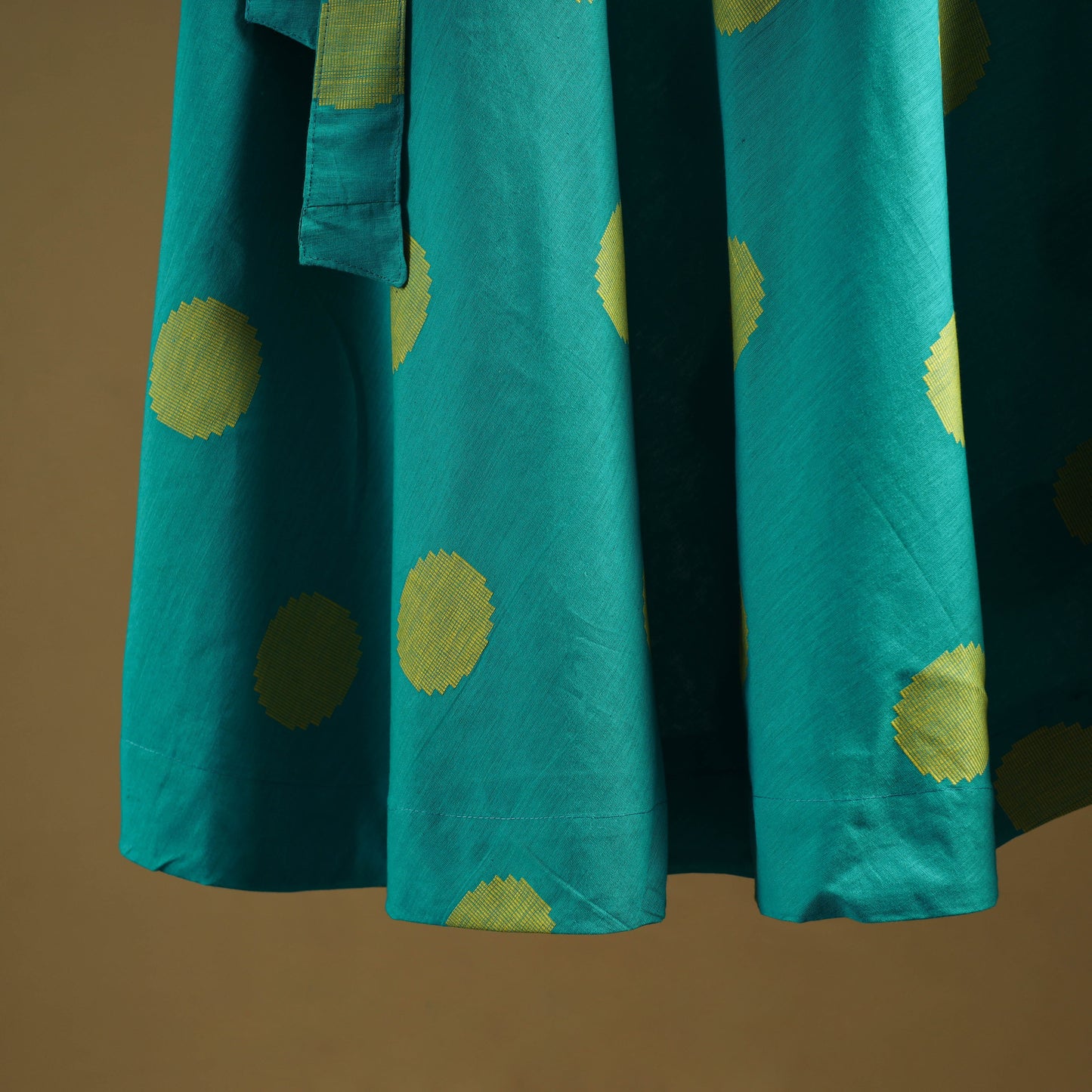 Jacquard weave cotton wrap around skirt 35 - handcrafted