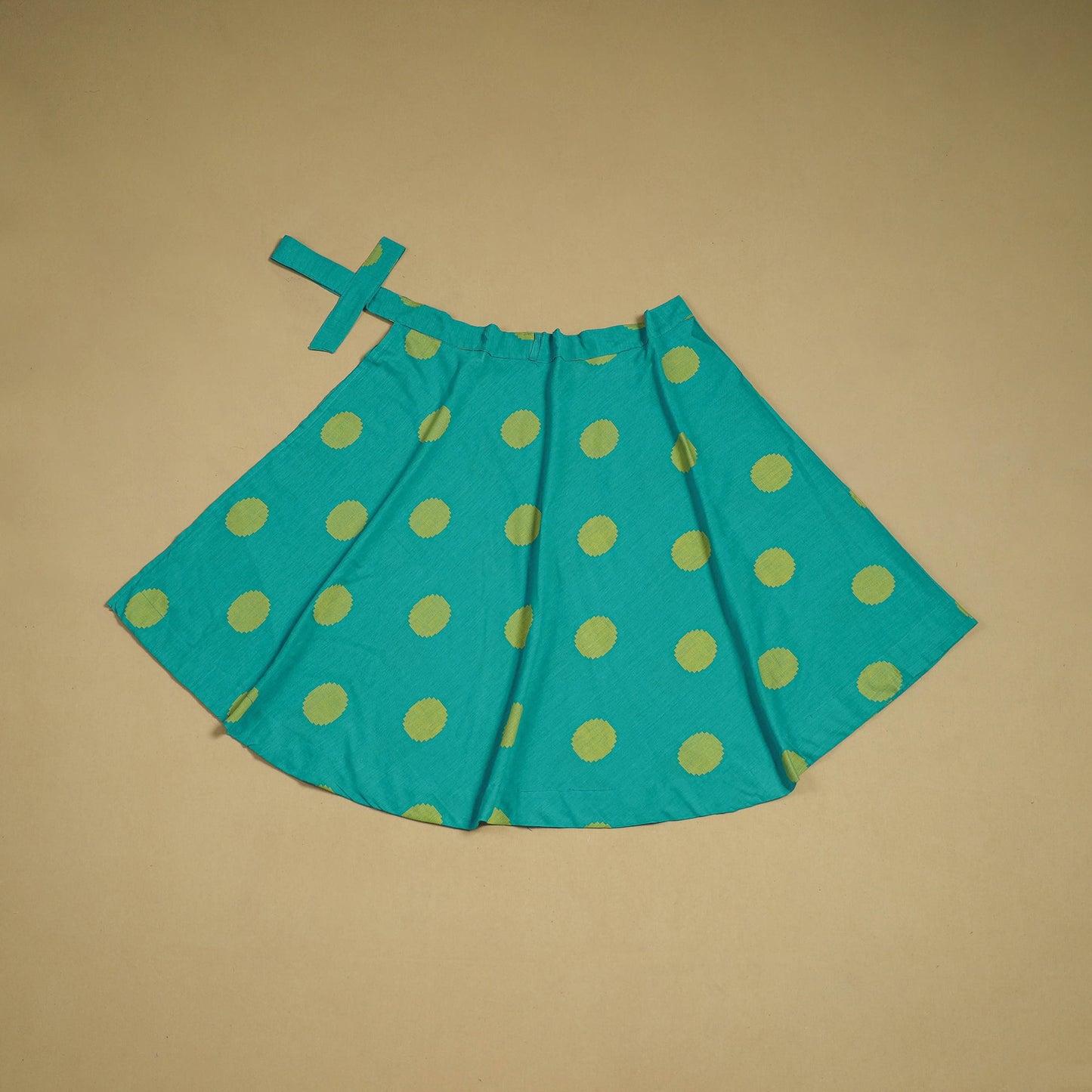 Jacquard weave cotton wrap around skirt 35 - handcrafted