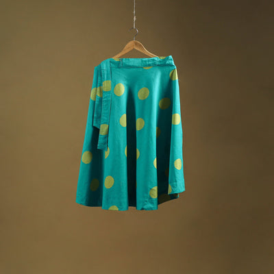 Jacquard weave cotton wrap around skirt 35 - handcrafted