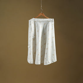 Jacquard weave cotton wrap around skirt 36 - handcrafted