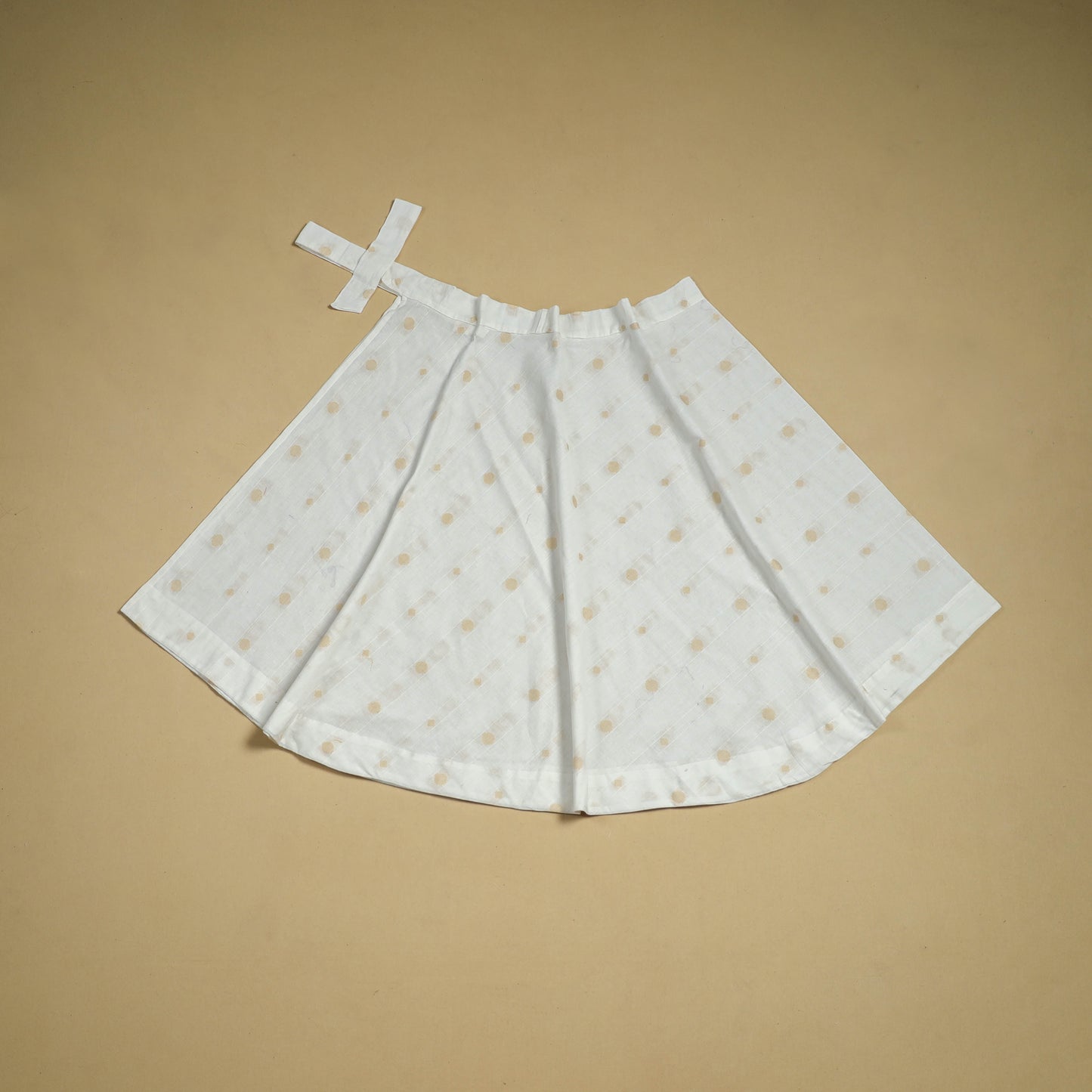 Jacquard weave cotton wrap around skirt 36 - handcrafted