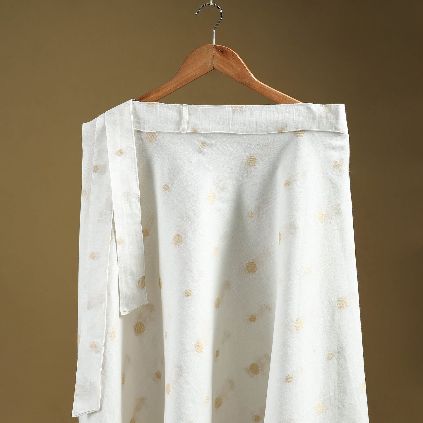 Jacquard weave cotton wrap around skirt 36 - handcrafted