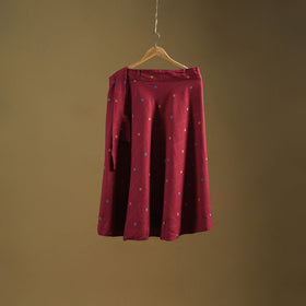 Jacquard weave cotton wrap around skirt 37 - handcrafted