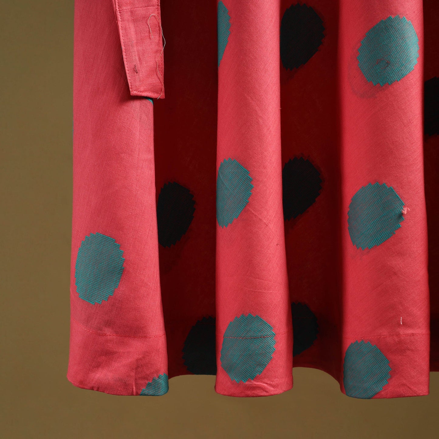 Jacquard weave cotton wrap around skirt 38 - handcrafted