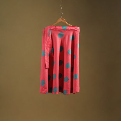 Jacquard weave cotton wrap around skirt 38 - handcrafted