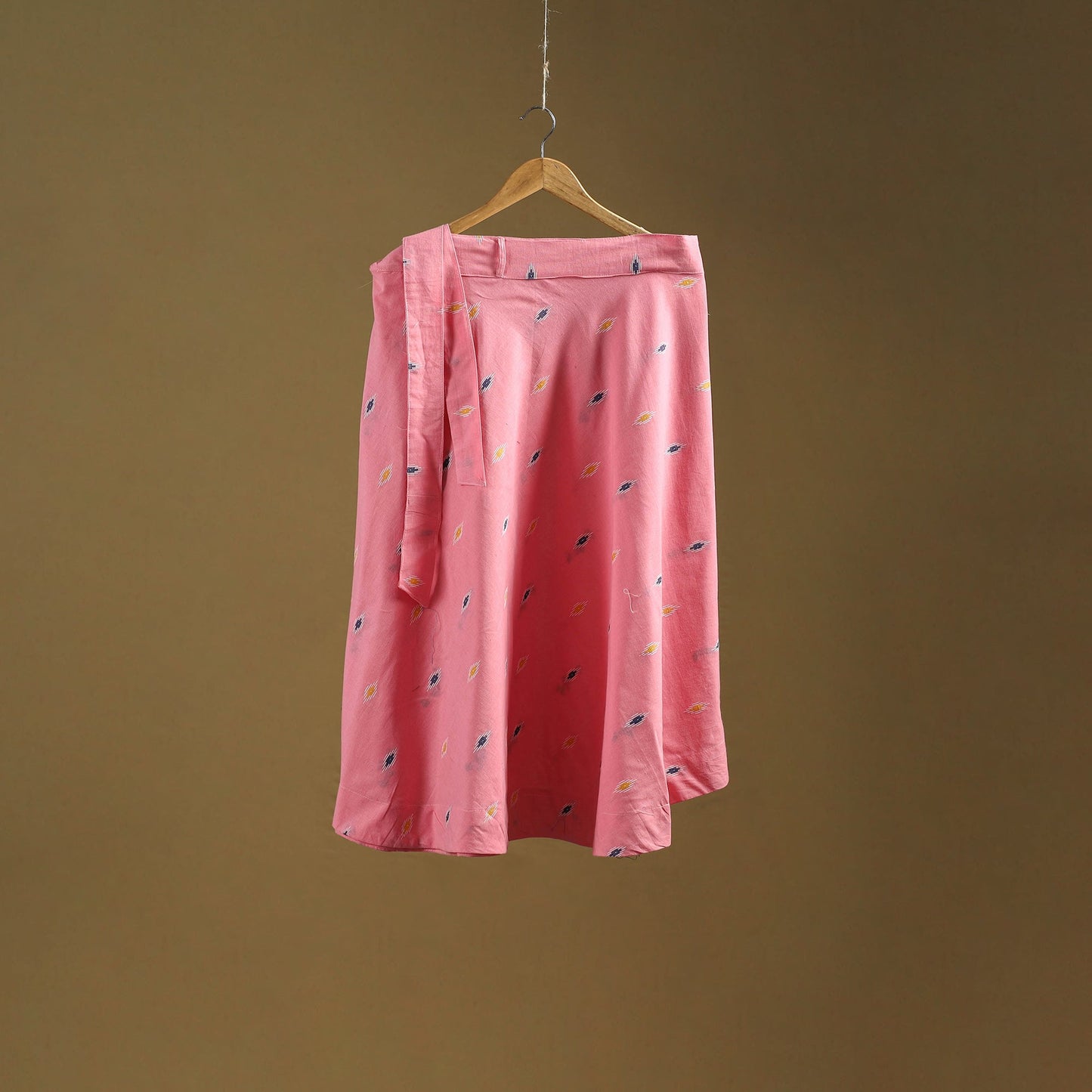 Jacquard weave cotton wrap around skirt 39 - handcrafted