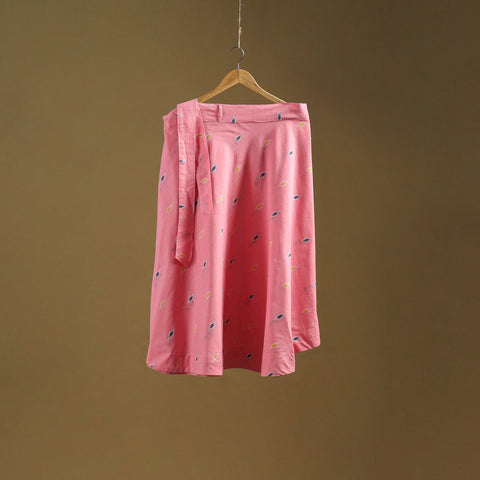 Jacquard weave cotton wrap around skirt 39 - handcrafted