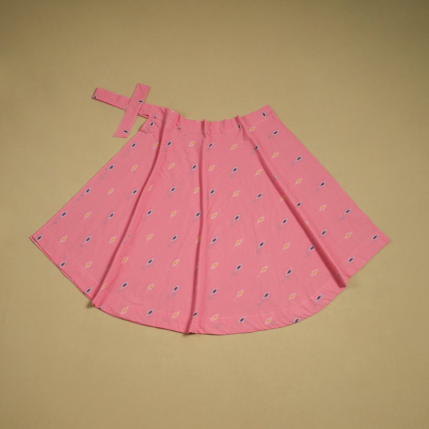 Jacquard weave cotton wrap around skirt 39 - handcrafted