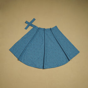 Jacquard weave cotton wrap around skirt 40 - handcrafted