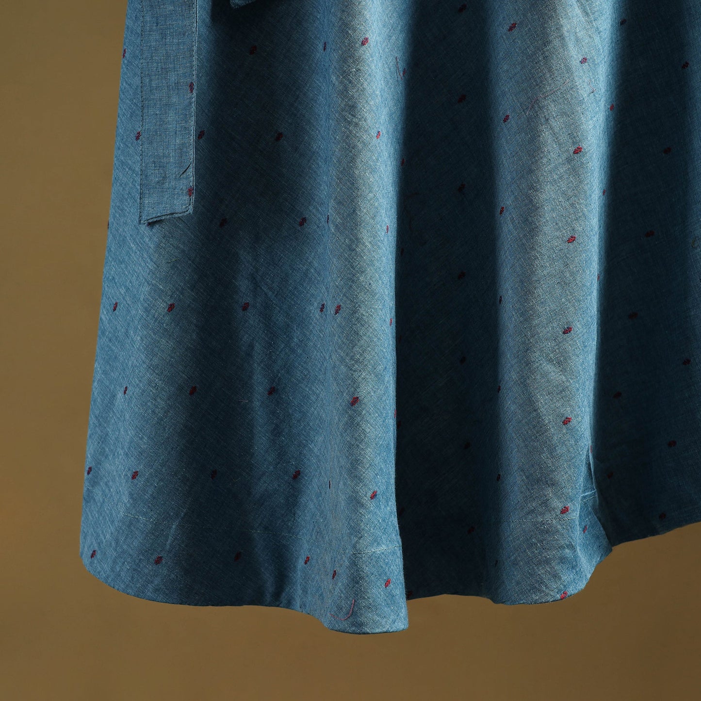 Jacquard weave cotton wrap around skirt 40 - handcrafted