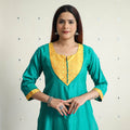 Buy Plain Solid Slub Silk Straight Kurta for Women