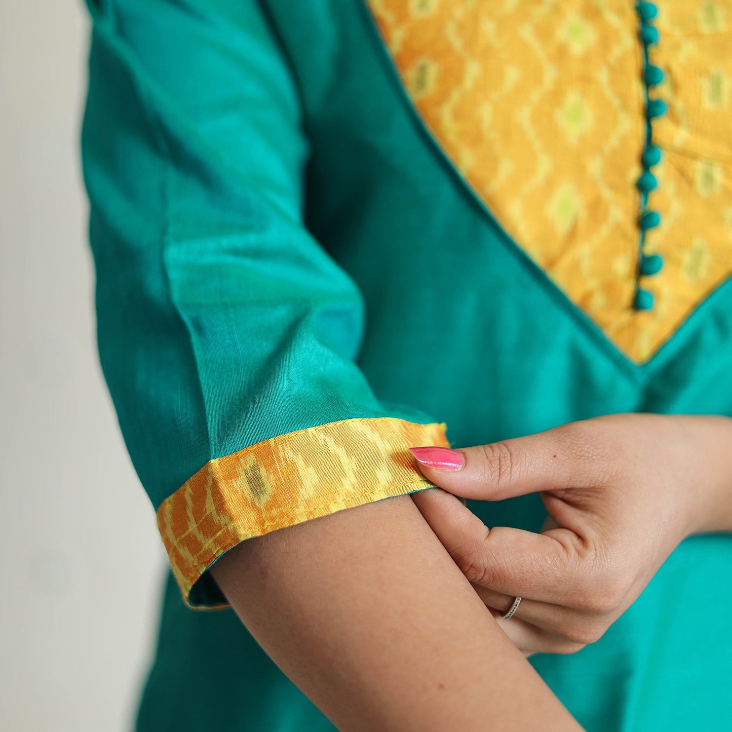 Buy Plain Solid Slub Silk Straight Kurta for Women