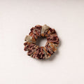  Kalamkari Block Printed Cotton Elastic Rubber Band/Scrunchie 