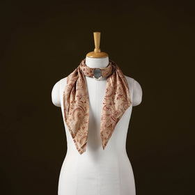 Kalamkari chanderi silk pendant necklace scarf 01