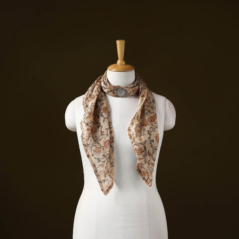 Kalamkari chanderi silk pendant necklace scarf 10