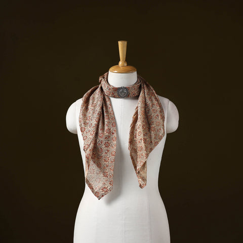 Kalamkari chanderi silk pendant necklace scarf 13