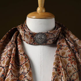 Kalamkari chanderi silk pendant necklace scarf 17