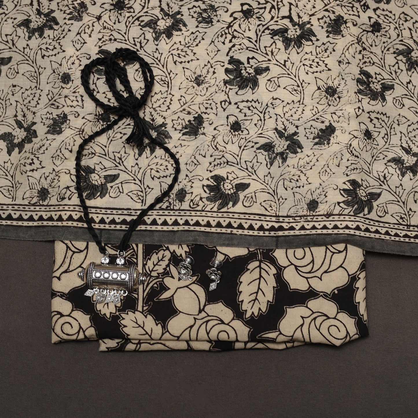 Kalamkari cotton 2pc unstitched dress material