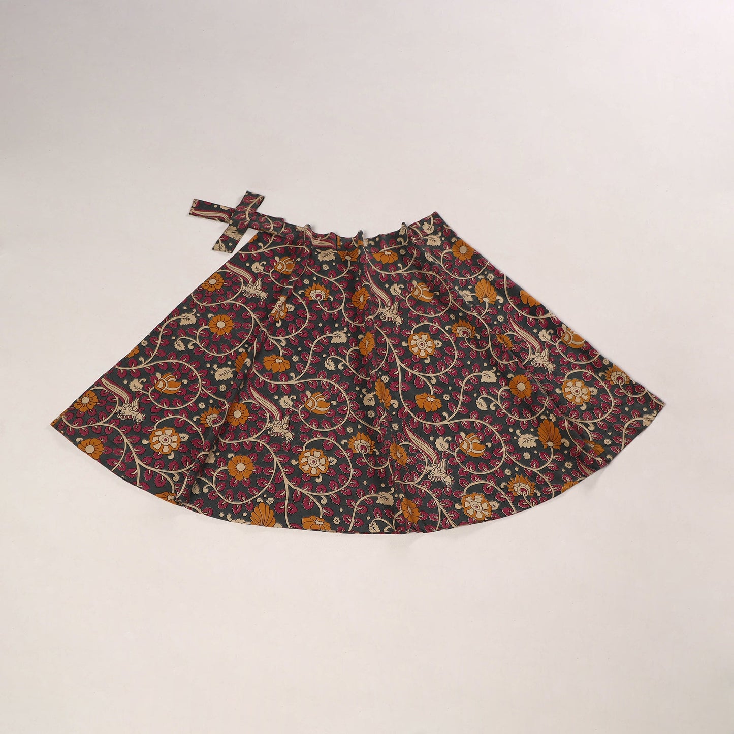 Kalamkari cotton wrap around skirt 05 - handcrafted