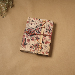 Kalamkari fabric cover handmade paper notebook with thread