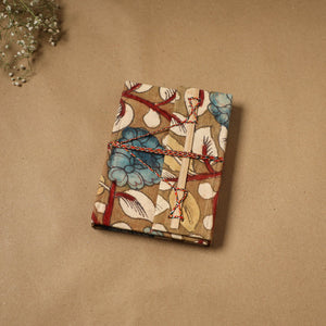 Kalamkari fabric cover handmade paper notebook with thread