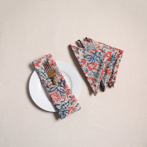 Kalamkari hand table napkins (set of 4) 15 - handcrafted