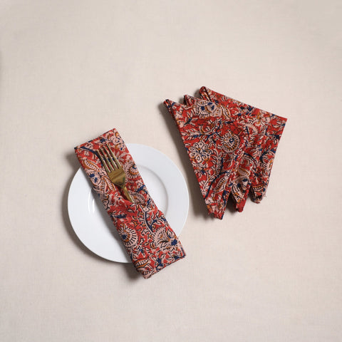 Kalamkari hand table napkins (set of 4) 17 - handcrafted