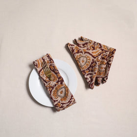 Kalamkari hand table napkins (set of 4) 18 - handcrafted