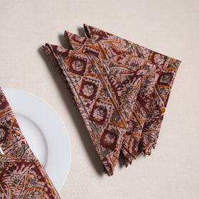 Kalamkari hand table napkins (set of 4) 20 - handcrafted