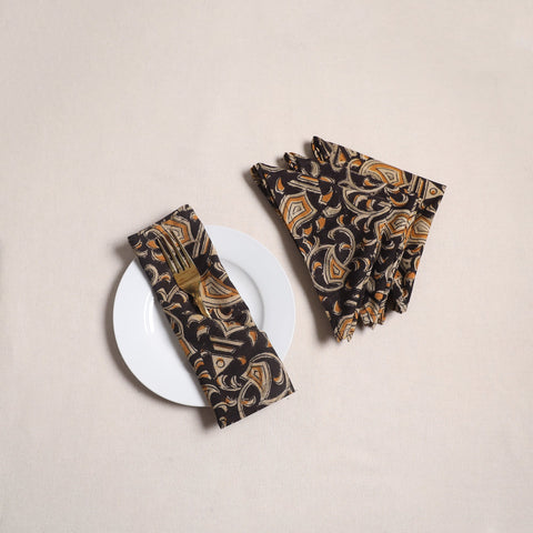 Kalamkari hand table napkins (set of 4) 22 - handcrafted