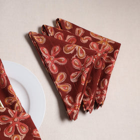 Kalamkari hand table napkins (set of 4) 24 - handcrafted