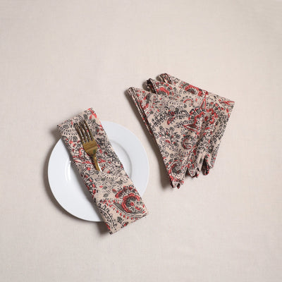 Kalamkari hand table napkins (set of 4) 26 - handcrafted