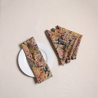 Kalamkari hand table napkins (set of 4) 28 - handcrafted