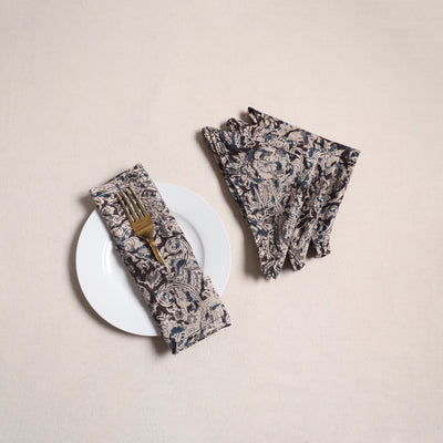 Kalamkari hand table napkins (set of 4) 29 - handcrafted