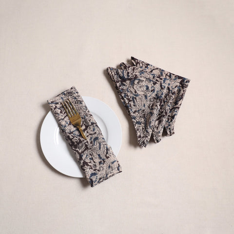 Kalamkari hand table napkins (set of 4) 29 - handcrafted