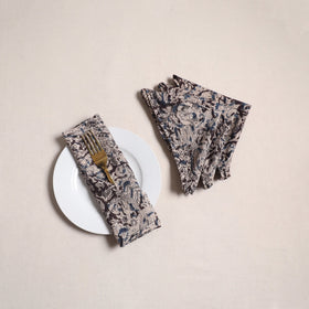 Kalamkari hand table napkins (set of 4) 29 - handcrafted