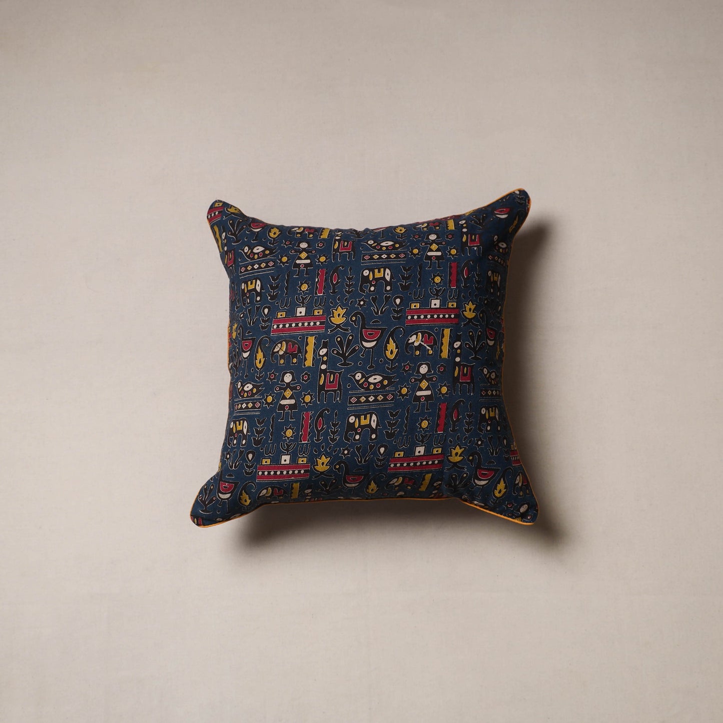 Kalamkari print cushion cover 40 - handcrafted