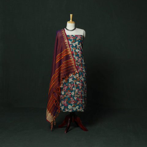 Kalamkari printed cotton 2pc unstitched dress material