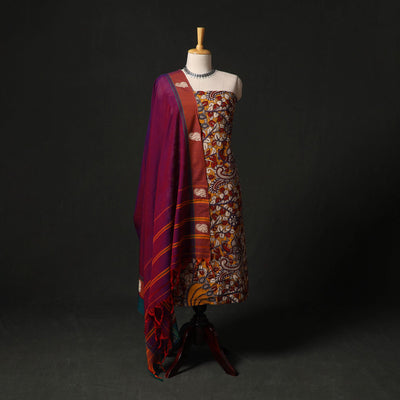 Kalamkari printed cotton 2pc unstitched dress material