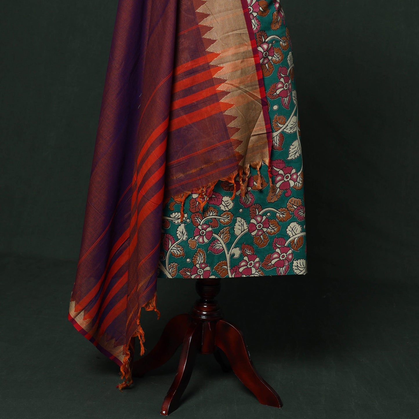 Kalamkari printed cotton 2pc unstitched dress material
