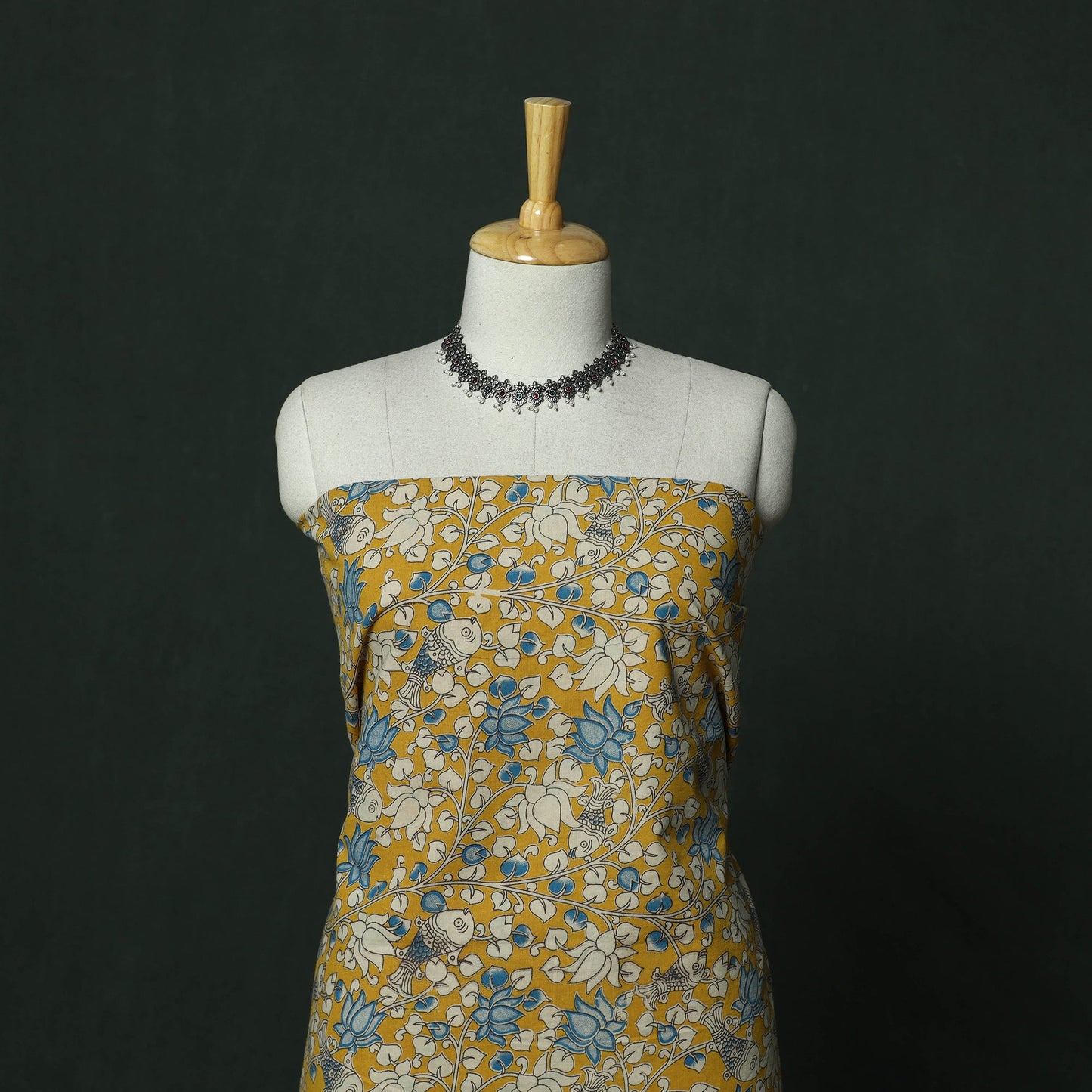 Kalamkari printed cotton 2pc unstitched dress material